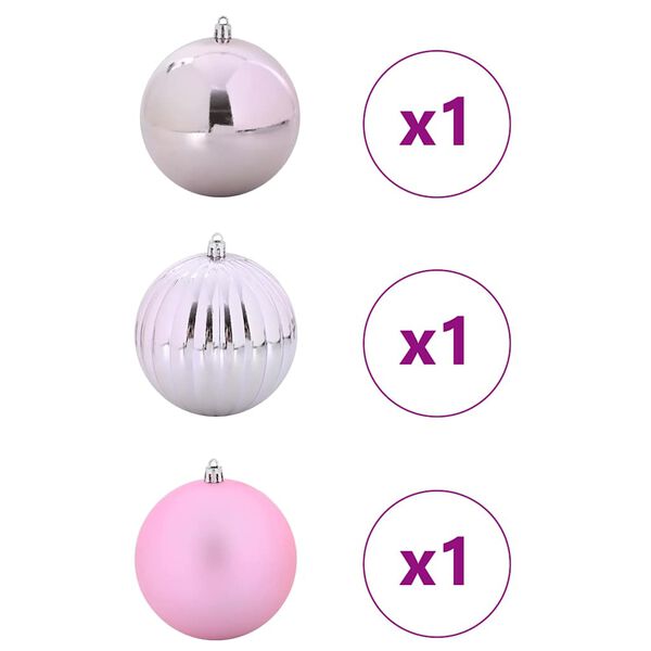 vidaXL Julkula Set XXL 3 pcs Rosa Plast