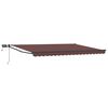 vidaXL Manuell utdragbar markis med LED-lampor 4,5 &times; 3 m