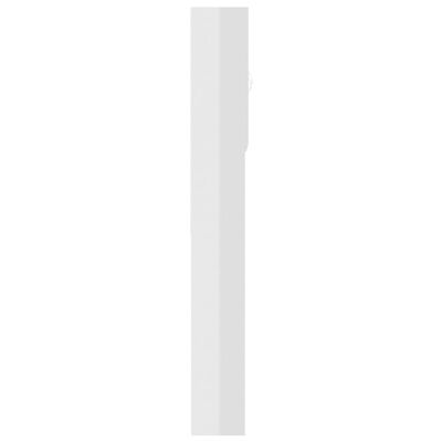 vidaXL Tvättmaskinsskåp vit högglans 64x25,5x190 cm
