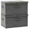 vidaXL F&ouml;rvaringsl&aring;da 2 st tyg 50x30x25 cm antracit