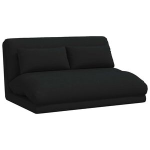 vidaXL Justerbar golvstol Svart Tyg