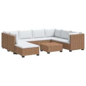 vidaXL 9 st Rattan Lounge Set med Kuddar GENDT Naturlig Rottning