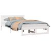 vidaXL S&auml;ngram med huvudgavel Vit 120 x 200 cm Massiv furu