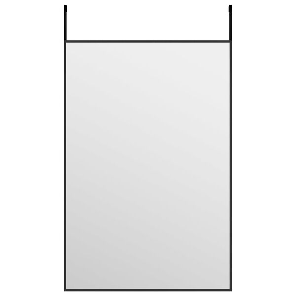 vidaXL Dörrspegel svart 40x60 cm glas och aluminium