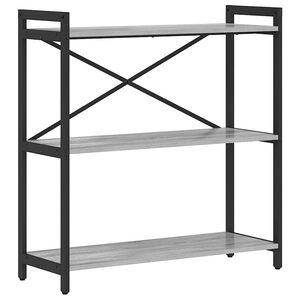 vidaXL Hyllsystem 80 x 30 x 85 cm Konstruerat tr&auml; Gr&aring; sonoma