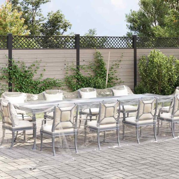 vidaXL Klar presenning med &ouml;ljetter 4x10 m PVC