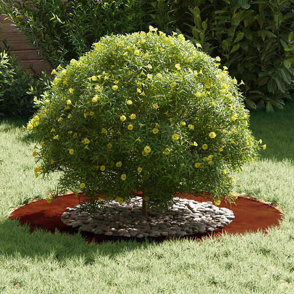 vidaXL l&auml;mplig f&ouml;r Flat Tr&auml;dringar 5 pcs Brun &Oslash;50 / 80 cm