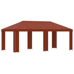 vidaXL Tr&auml;dg&aring;rdsgazebo 6 x 3 m Terracotta Polyester och St&aring;l 190