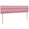 vidaXL Ottoman s&auml;ngram med madrass rosa 180x200 cm sammet