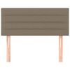 vidaXL Sänggavel taupe 100 x 5 x 78/88 cm tyg