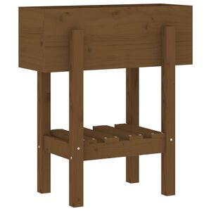 vidaXL Odlingsl&aring;da 62x30x69 cm honungsbrun massiv furu