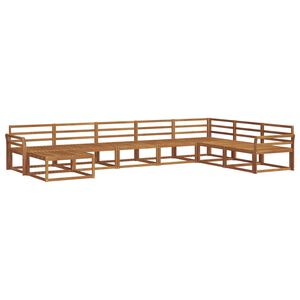 vidaXL Utomhussoffset 8 pcs Naturf&auml;rg Massivt Akaciatr&auml;