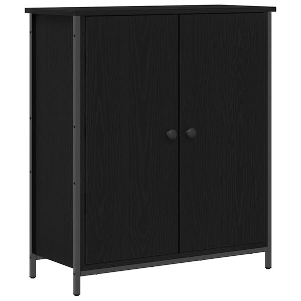 vidaXL Sideboard Svart Ek 70 x 30 x 80 cm Konstruerat tr&auml;