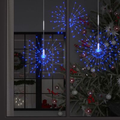 vidaXL Utomhusbelysning fyrverkerier blå 20cm 140 lysdioder
