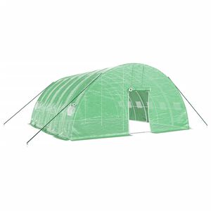 vidaXL V&auml;xthus med st&aring;lram gr&ouml;n 36 m&sup2; 6x6x2,85 m