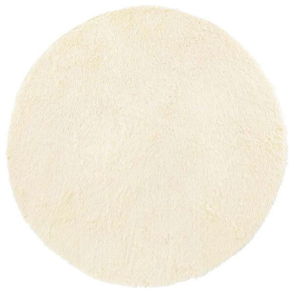 vidaXL Ryamatta med l&aring;ng lugg NAVARRA gr&auml;ddvit 120x120 cm polyester