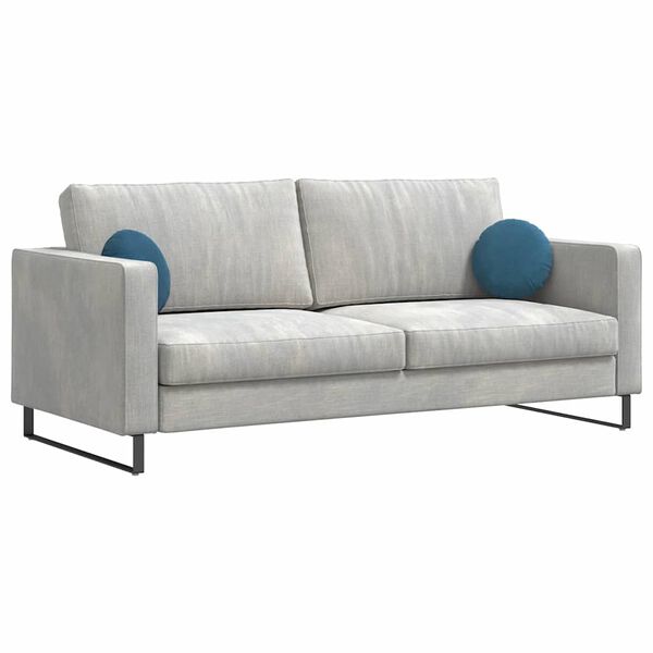 vidaXL Sittkuddar 2 pcs Bl&aring; &Oslash; 40 x 13 cm Sammet