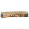 vidaXL Utomhussoffset 6 pcs Naturlig och Beige 402 x 172,5 x 73 cm