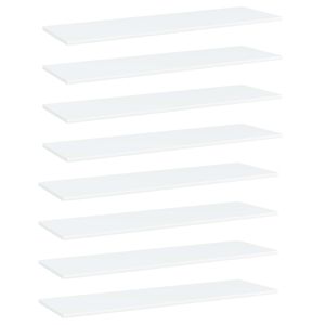 vidaXL Hyllplan 8 st vit 100x30x1,5 cm konstruerat tr&auml;