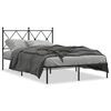 vidaXL S&auml;ngram med huvudgavel metall svart 120x190 cm