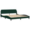 vidaXL Bed with Mattress "Dover" Dark Green 180x200 cm Velvet