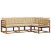 vidaXL Utomhussoffset med kudde 4 pcs Naturlig och Beige