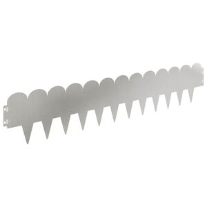 vidaXL Kant f&ouml;r gr&auml;smatta 30 pcs 103 x 20 cm St&aring;l Silver