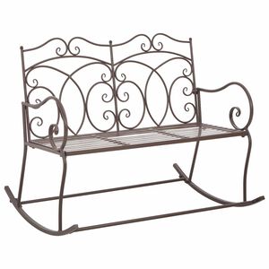 vidaXL Tr&auml;dg&aring;rdsb&auml;nk 104 cm j&auml;rn antikbrun