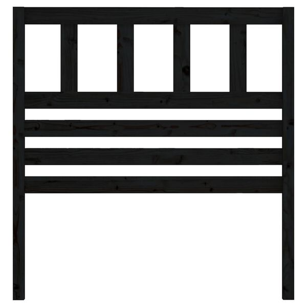 vidaXL S&auml;nggavel svart 96x4x100 cm massiv furu