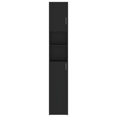 vidaXL Badrumsskåp svart 32x25,5x190 cm spånskiva