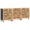 vidaXL F&ouml;rvaringssk&aring;p 3 st 180 x 33 x 75 cm Massivt mangotr&auml; Naturlig