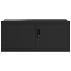 vidaXL Dokumentsk&aring;p svart 90x40x145 cm st&aring;l