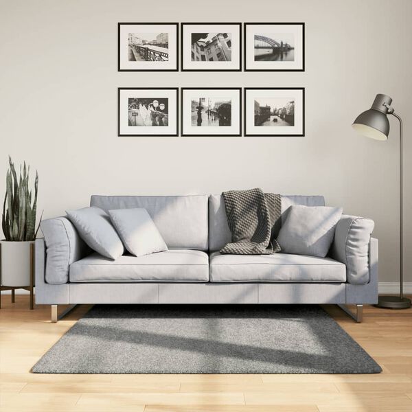 vidaXL Ryamatta PAMPLONA l&aring;ng lugg modern gr&ouml;n 120x120 cm