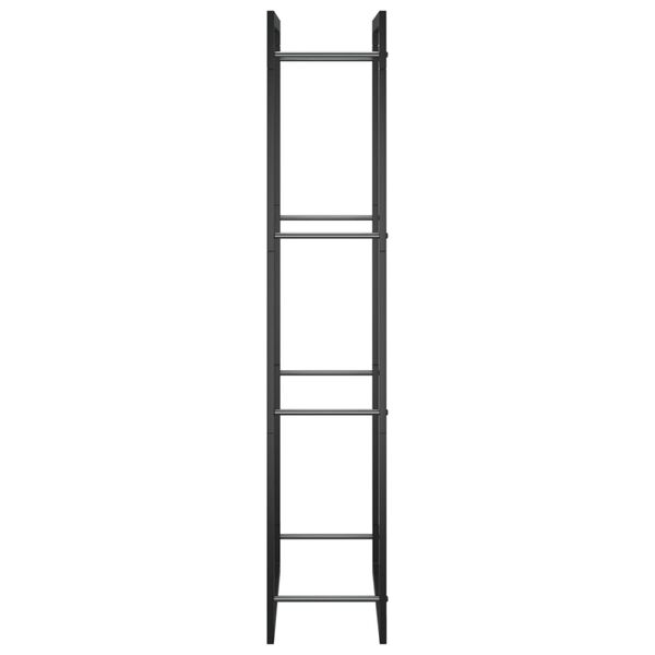 vidaXL Vedställ matt svart 50x28x132 cm stål