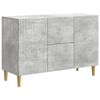 vidaXL Sideboard Betonggr&aring; 89 x 34,5 x 60 cm Konstruerat tr&auml;