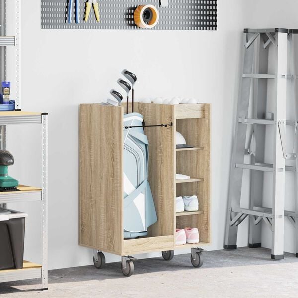 vidaXL Golf Skåp med hjul Enfärgad Sonoma-ek 65 x 45 x 98 cm