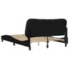 vidaXL Bed Frame without Mattress "Hvar" Black 140x200 cm Fabric
