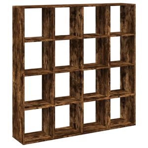 vidaXL Bokhylla r&ouml;kf&auml;rgad ek 137,5x29x137,5 cm konstruerat tr&auml;