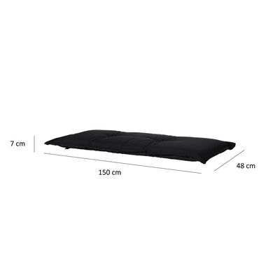 Madison Bänkdyna Panama 150x48 cm svart
