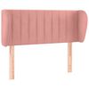 vidaXL S&auml;nggavel med kanter rosa 93x23x78/88 cm sammet