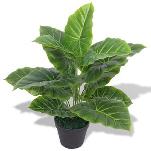 vidaXL Konstv&auml;xt Taro med kruka 45 cm gr&ouml;n