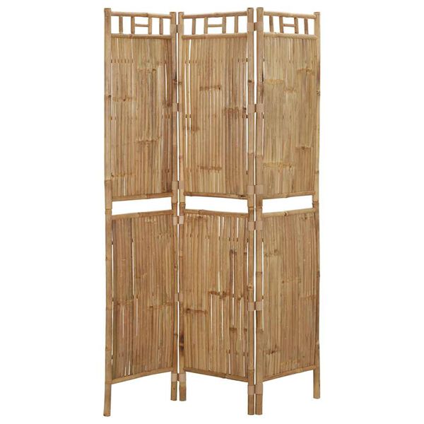 vidaXL Rumsavdelare 3 paneler bambu 120x180 cm