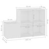 vidaXL Skoskåp vit 105x35,5x70 cm konstruerat trä