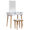 vidaXL Skrivbordsset FAUSKE 3 st Vit 76 x 50 x 143 cm