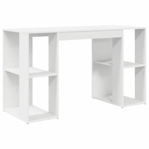 vidaXL Skrivbord Vit Konstruerat tr&auml; 130 x 50,5 x 75 cm