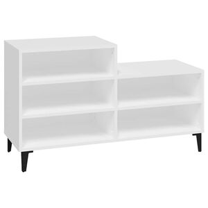 vidaXL Skosk&aring;p vit 102x36x60 cm konstruerat tr&auml;