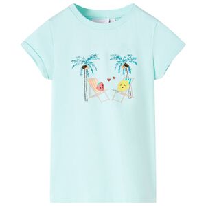 vidaXL T-shirt f&ouml;r barn ljusaqua 128