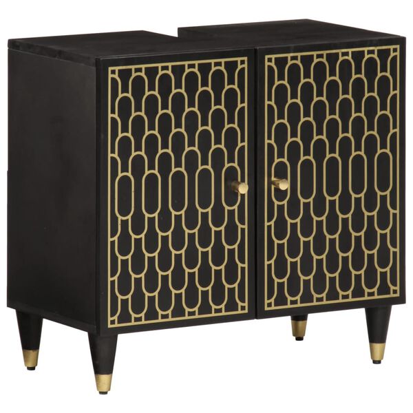 vidaXL Badrumsmöbler 2 delar massivt mangoträ