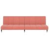 vidaXL Bäddsoffa 2-sits rosa sammet