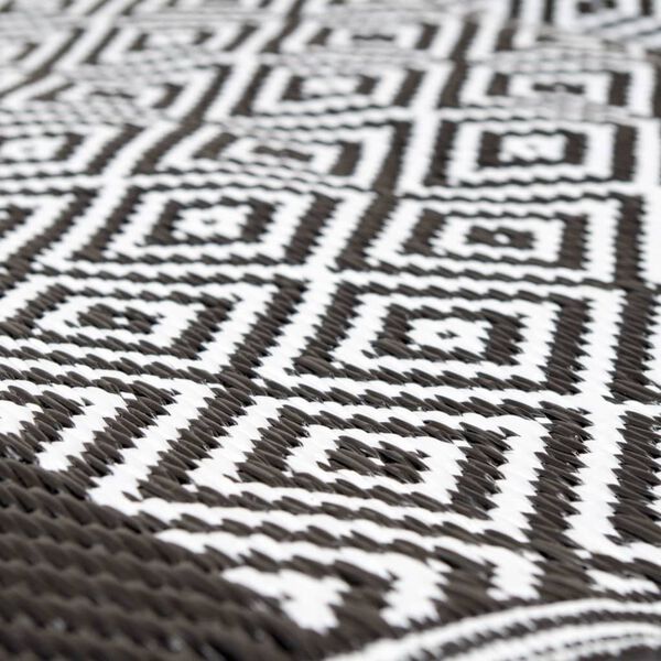 Bo-Camp Utomhusmatta Chill mat Beach 1,8x1,2 m svart och vit